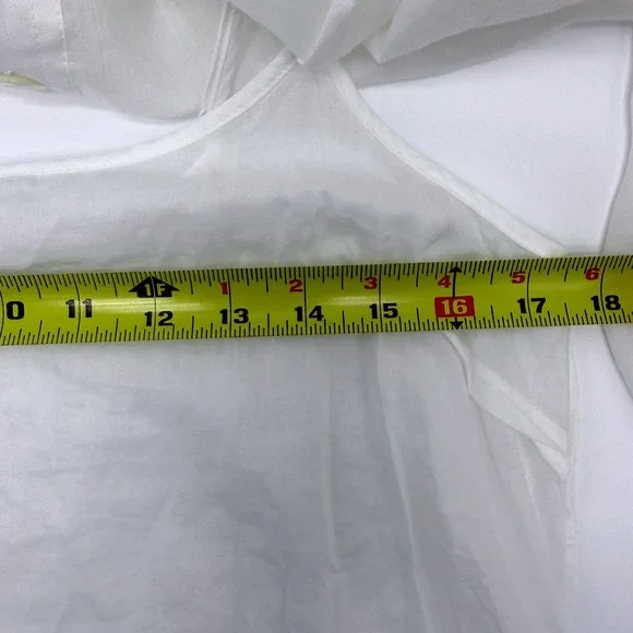 Banana Republic White Ramie Sheer Tunic Dress Tall S Bride Resort NO BELT - Picture 12 of 13